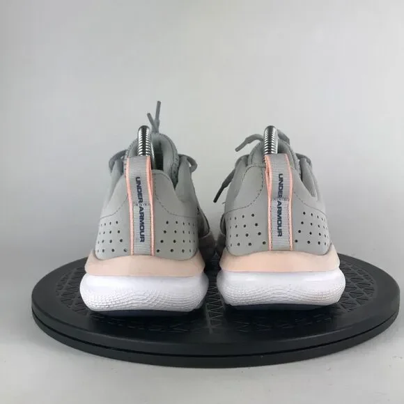Under Armour Charged Assert 8 Gray/Pink Running Shoes 3021972-105 Women Size 9.5 - Picture 6 of 12